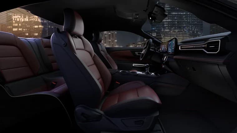 2025 Mustang Carmine Red Interior